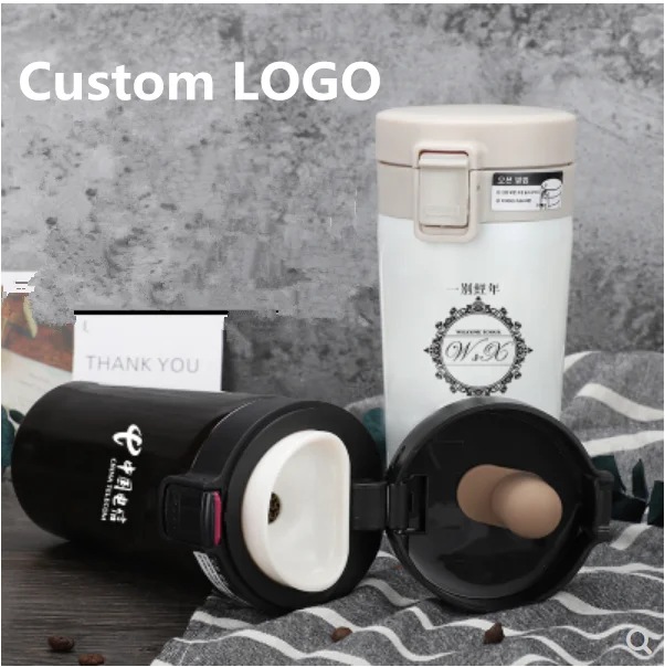 

Thermos Cup Customized Logo with Free 380ml Stainless Steel Gifts Lettering Advertising Cup Printing