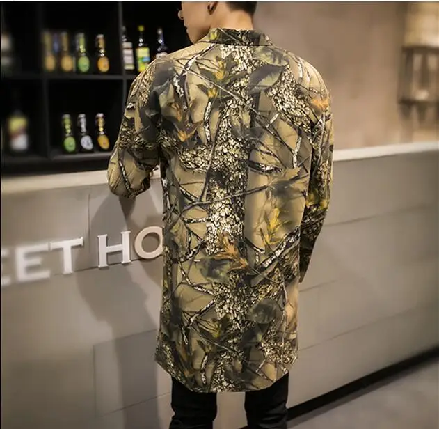 M~ 5XL! Новинка г. мужская одежда плюс размеры осень ветровка, длинное пальто Корейская версия Молодежный плащ студент пальто