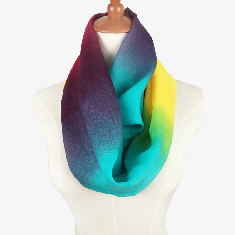 Женский шифоновый шарф кольцо с леопардовым принтом|scarf for women|scarves women brandloop scarf |