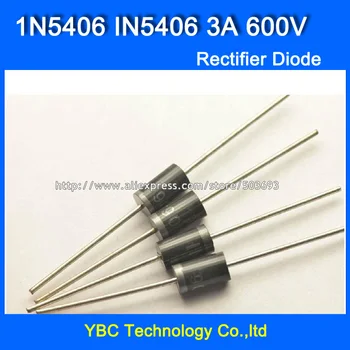

100pcs/lot 1N5406 IN5406 3A/600V Rectifier Diode Big Power and Long Pins