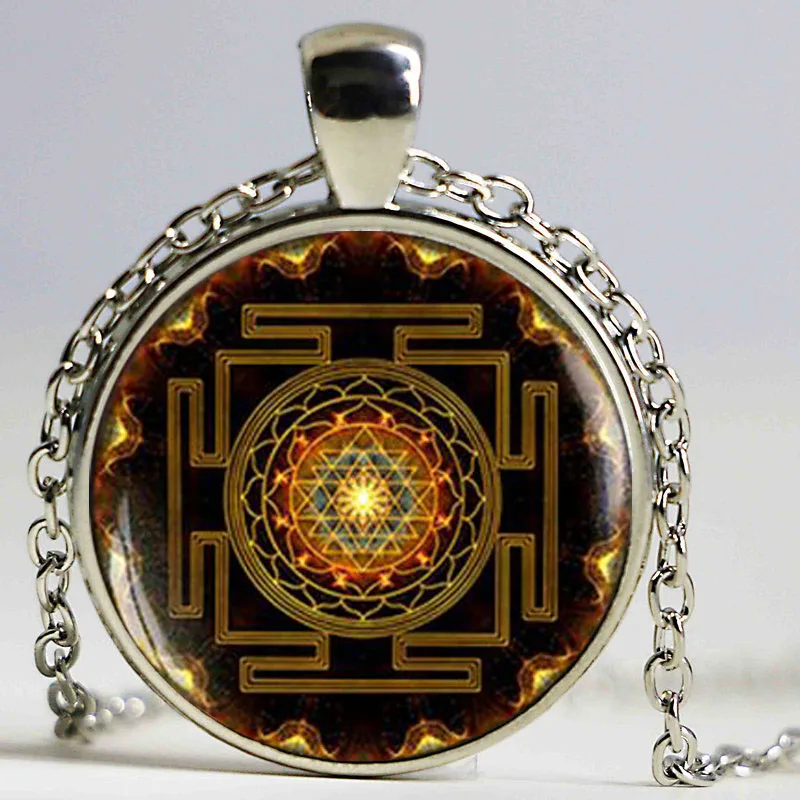 

Drop shipping Fashion Buddhist Sri Yantra Pendant Necklace Sacred Geometry Sri Yantra Jewelry Jewelry wholesale