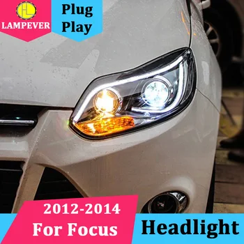 

HLC Car Styling for Focus Headlights 2012-2014 TLZ Focus 3 LED Headlight DRL Bi Xenon Lens High Low Beam Parking Fog Lamp