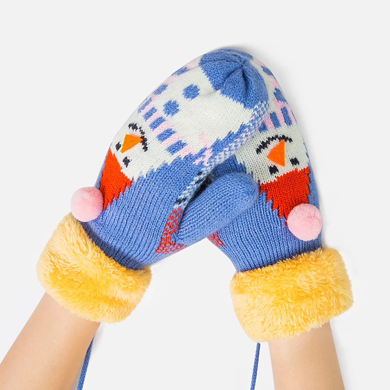 REAKIDS, модные милые детские перчатки, шерстяные рождественские детские перчатки с лосем, зимние перчатки, хлопковые плюшевые теплые митенки, перчатки, варежки