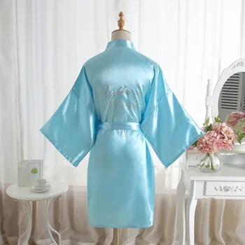 

Mother of the Bride Rhineston Letter Robe Women Short Wedding Kimono Robes Sleepwear Nightgown Dress Woman Bathrobe Pajamas