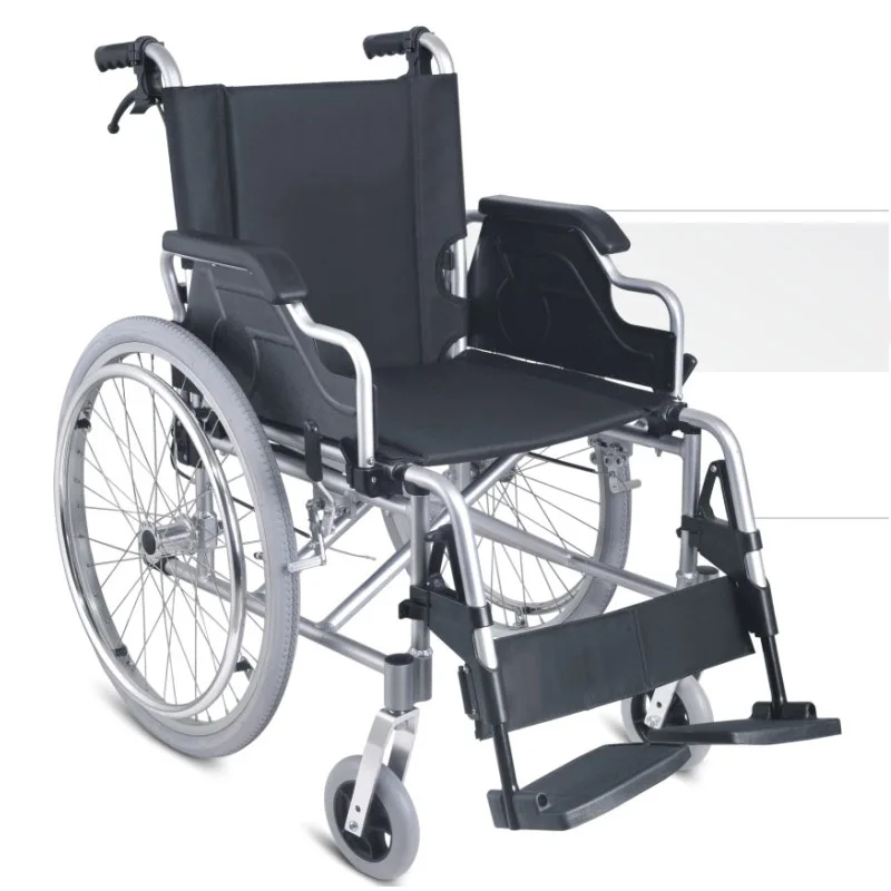 Высокое качество Больничная Складная ручная инвалидная коляска Съемная губчатая Подушка ручное колесо скутер реабилитационная терапия принадлежности - Цвет: Black