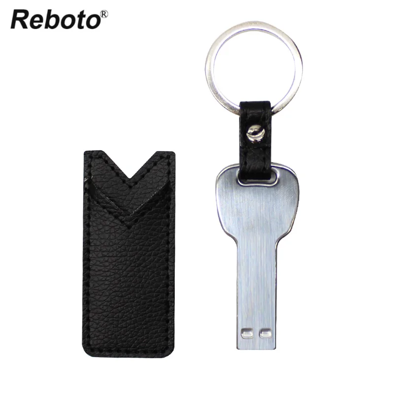 Reboto USB 2,0 черный чехол + ключ USB флешка мини-карты памяти 16 ГБ 8 ГБ 4 ГБ полный Ёмкость U диск 64 ГБ 32 ГБ флешки