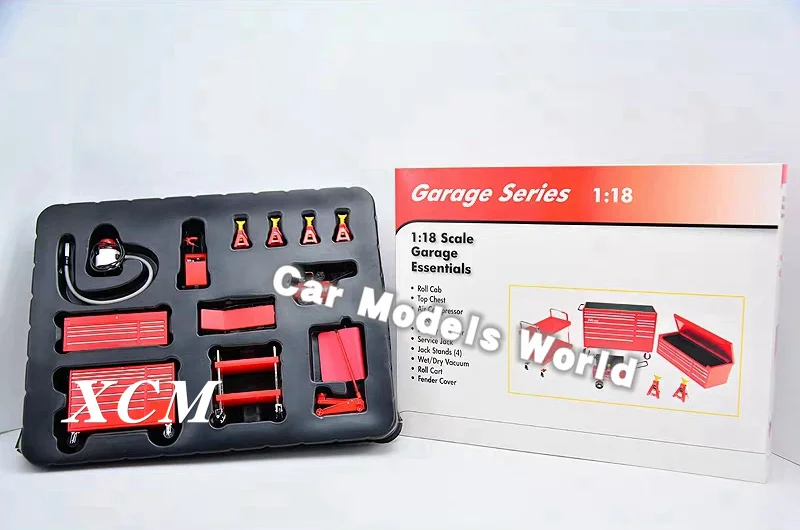 Модель Масштаб миниатюры Garage первой необходимости комплект 1:18(красный)+ маленький подарок