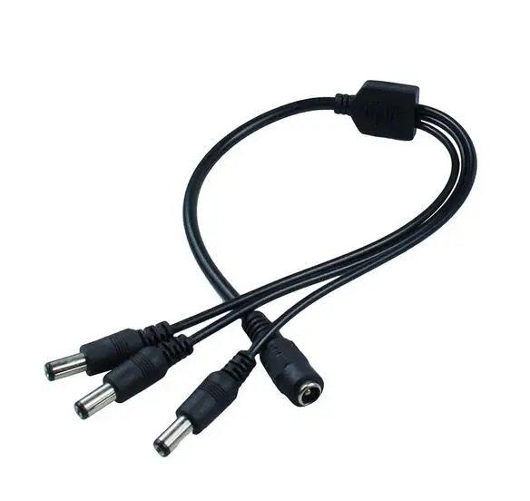 

CCTV Splitter cable 5.5x2.1mm 1 Female to 3 Male DC Power Plug Cable Splitter Adapter Electrical Accessories,min:1pcs