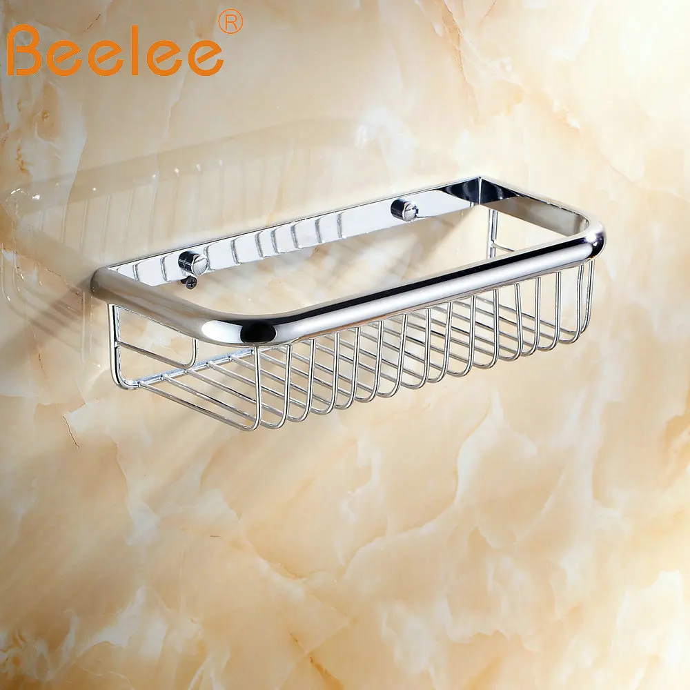 Beelee BA9410C Wall mounted bathroom shower basket Bathroom accessories brass shower caddy