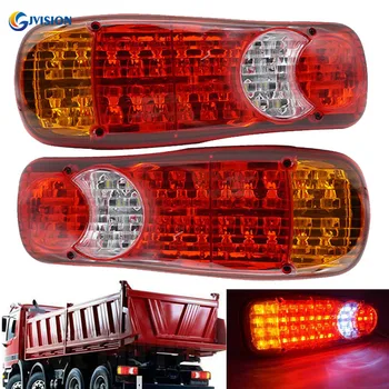 

Waterproof Car Tail Light Rear Lamps Pair Boat Trailer 12V 24V Rear Parts for Trailer Truck Caravan Lighting 8 19 20 36 46 LED