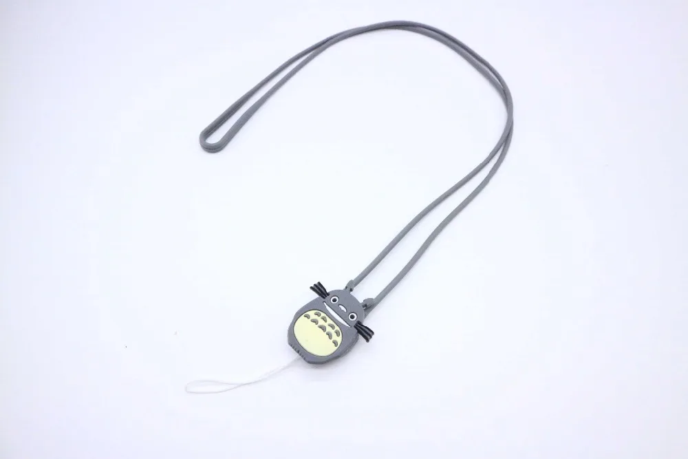 Милый анимальный фруктовый узор силиконовый шнурок брелок для пропуска USB висячий канат камера телефон ремень шейный ремешок для камеры iPhone