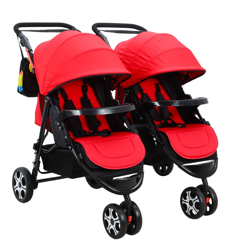 

2018 new detachable high landscape twin strollers can sit down for 0-3 years old