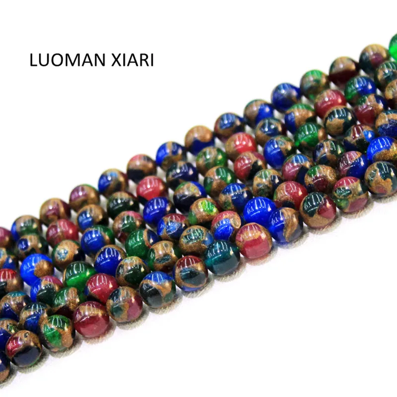 

Wholesale Natural Round Stone Mix Color Nepal Beads For Jewelry Making DIY Bracelet Necklace 6/8/10/12 mm Strand 15''