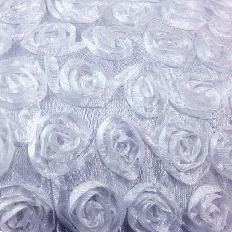 Кружевная ткань расшитая объемными розами. Материал – полиэстер. 23 расцветки.