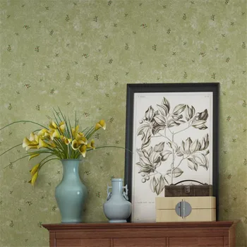 

53CM X 10M Vintage floral pattern non-woven green wallpaper bedroom living room home decoration papel tapiz para pared