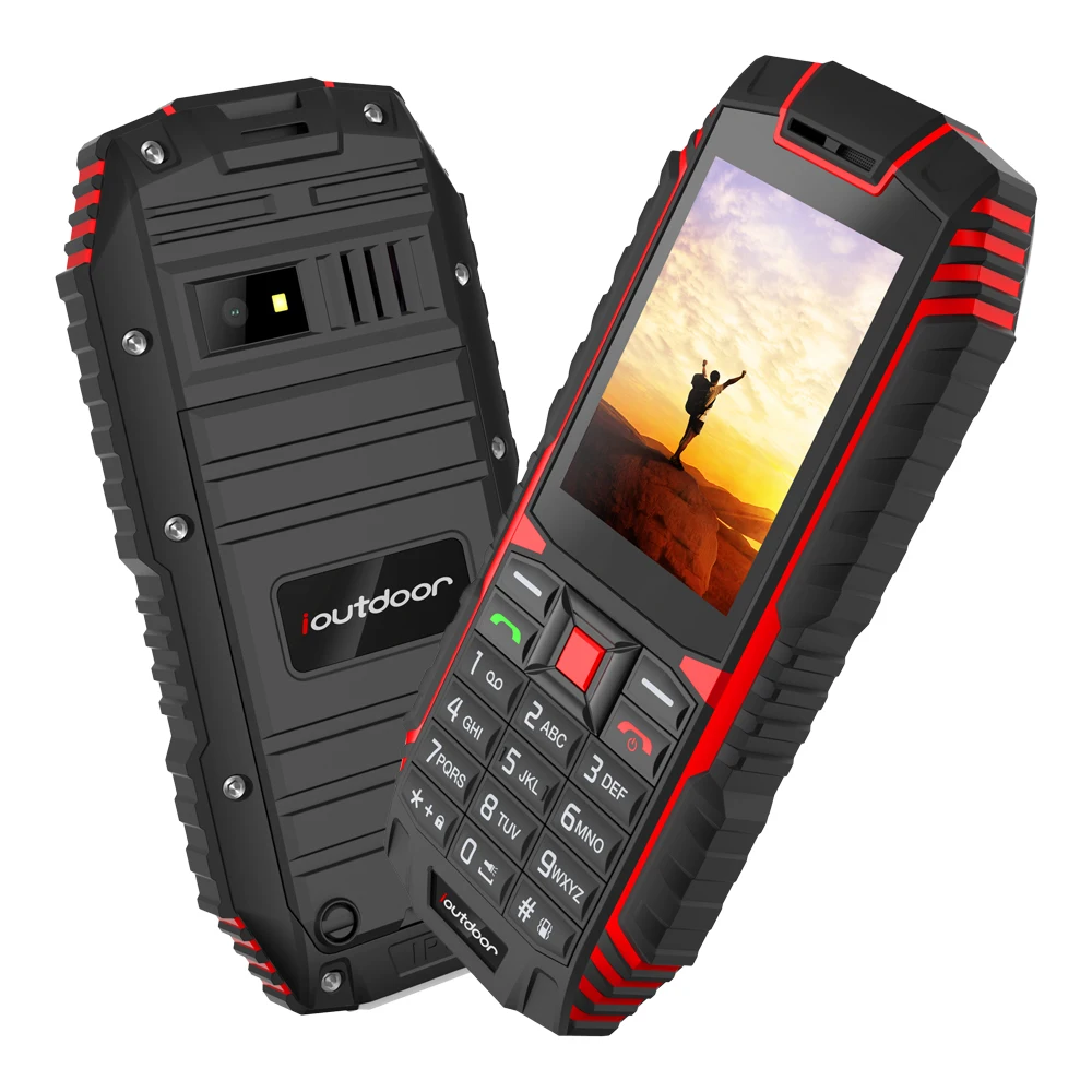 Ioutdoor T1 لوحة مفاتيح روسية IP68 للماء الهاتف المحمول للصدمات اللاسلكية FM في الهواء الطلق هواتف محمولة المزدوج سيم 2100 mAh الهواتف
