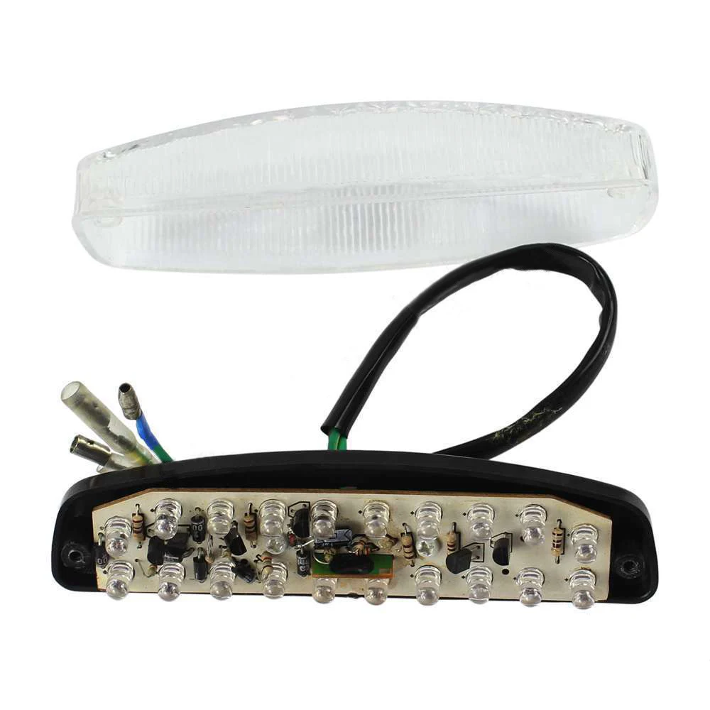 1pcs Universal 12V Motorcycle ATV Dirt Bike LED Tail Stop Brake Running Light Clear