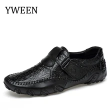 YWEEN big size 38-48 slip on casual men loafers spring and autumn mens moccasins shoes Split leather men’s Driving shoes