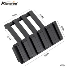 AloneFire Y0074 5 Слот боковая направляющая 45 угол 20 мм Пикатинни Маунт Уивер быстроразъемного адаптера