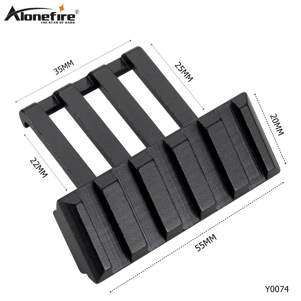

AloneFire Y0074 5 Slot Side Rail 45Angle 20mm Picatinny Rail Mount Weaver Quick Release Adapter