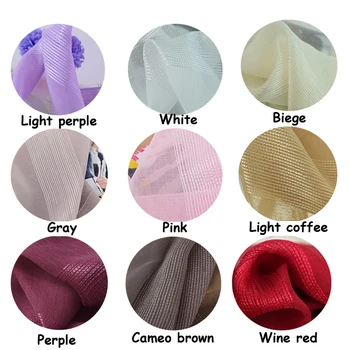 

New arrival exquisite high quality eco-friendly readymade curtain linen yarns window screens tulles can customize sizes