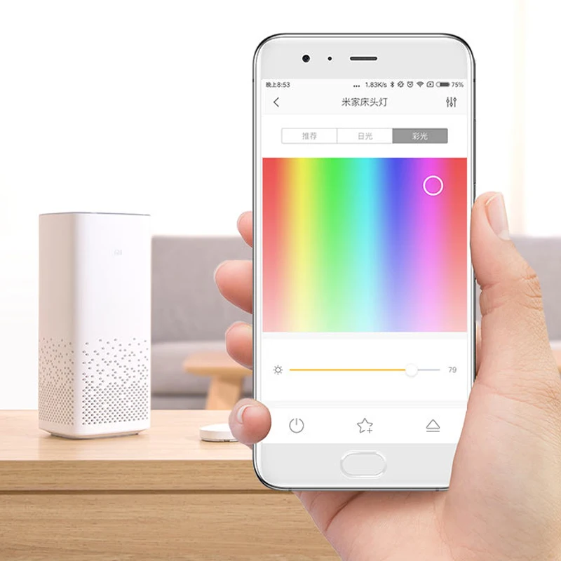 Xiaomi Mijia Mi Smart Bedside Lamp 2 Table Cylinder Touch Dimmable Lamp Bluetooth And WiFi Dual Con