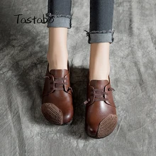 Tastabo/кожаная обувь с мягкой подошвой; женская обувь; Новое поступление; удобная обувь для вождения; Женская обувь в стиле ретро