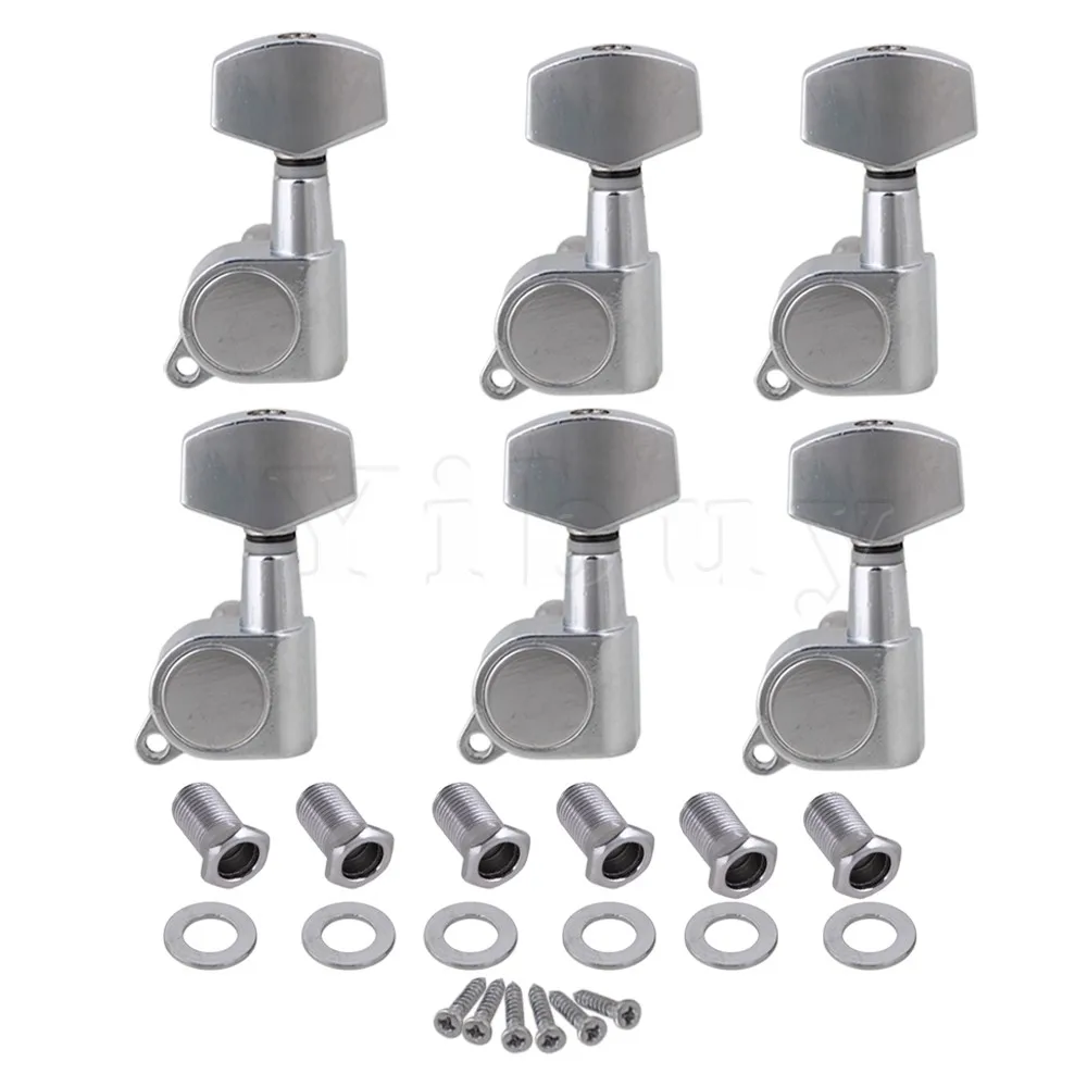 

Yibuy Chrome 6L InlineTuning Machine Heads for Electric Guitar