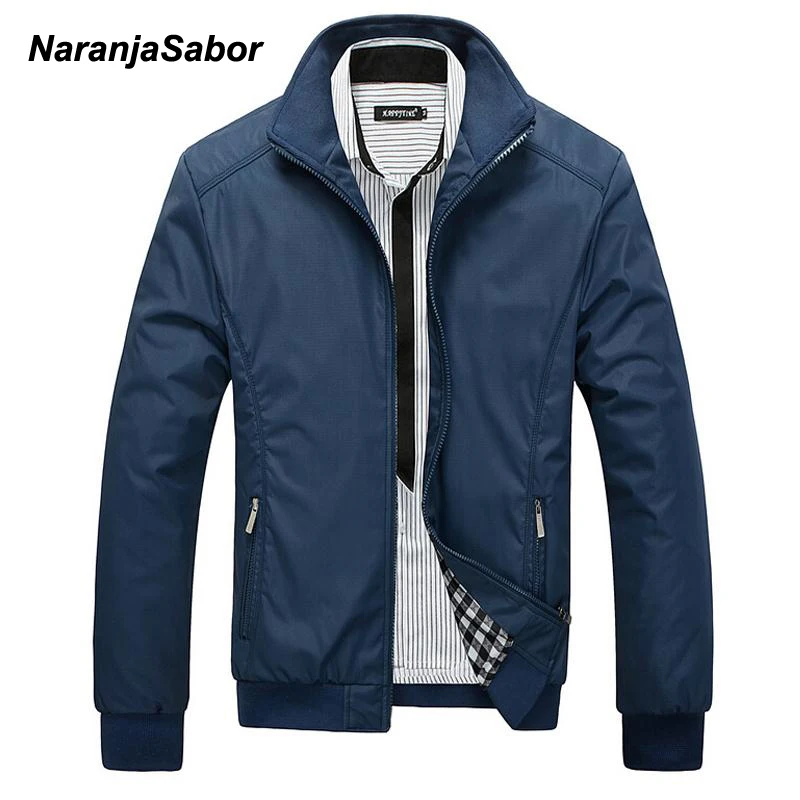 

NaranjaSabor Men's Brand Clothing 2018 Spring Men's Casual Jackets Men Slim Coats Male Windbreaker Mens Autumn Coats Outwear 5XL
