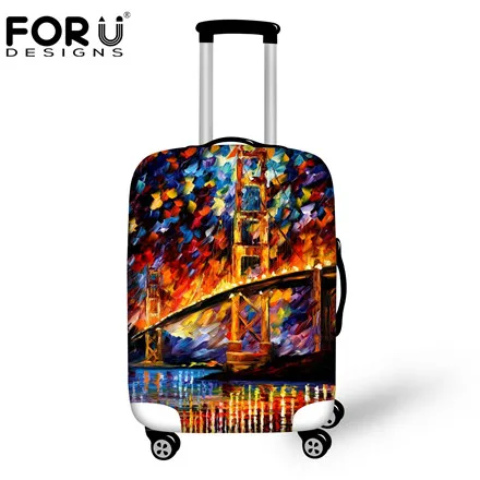 H162 M FORUDESIGNS 3D Картина Путешествия багаж защитный чехол для 18 20 22 24 26 28 30 дюймов багажник водонепроницаемый чехол для дорожного чемодана - Цвет: H162 M