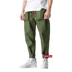 Мужские шаровары 2019 мужские s уличные брюки мужские хип-хоп повседневные Модные джоггеры брюки мужские армейские брюки-карго Большие