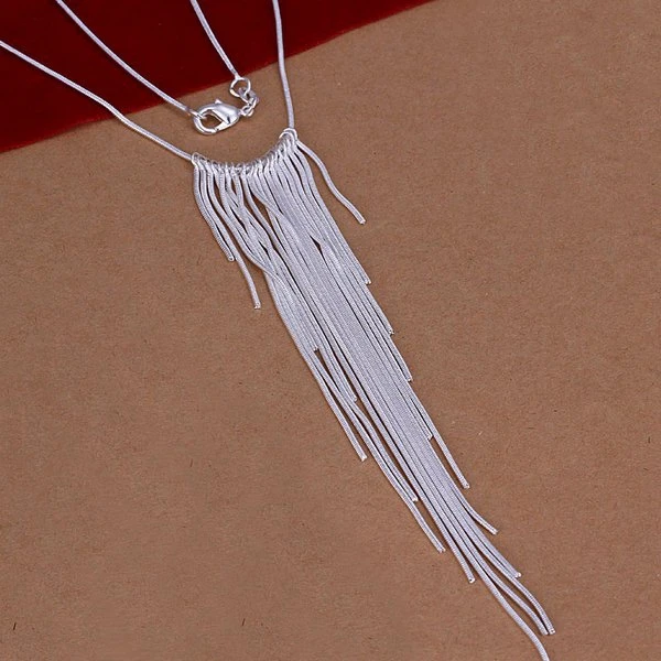 

Necklace 925-sterling-silver Necklace Silver Fashion Jewelry Necklace Wicker 18 Inches Jewelry Wholesale tter LN026