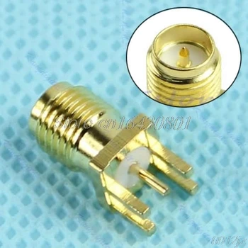 

10Pcs Edge Mount RP SMA PCB Board Receptacle Male Jack Connector Adapter New Drop ship Dls HOmeful