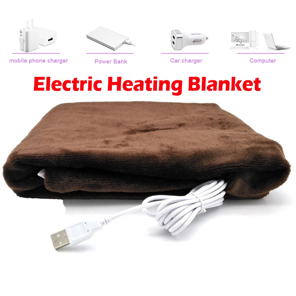 

High Quality Comfortable Electricity USB Heated Blanket Scarf Shawl Carbon fiber Heating Electric Blanket Washable