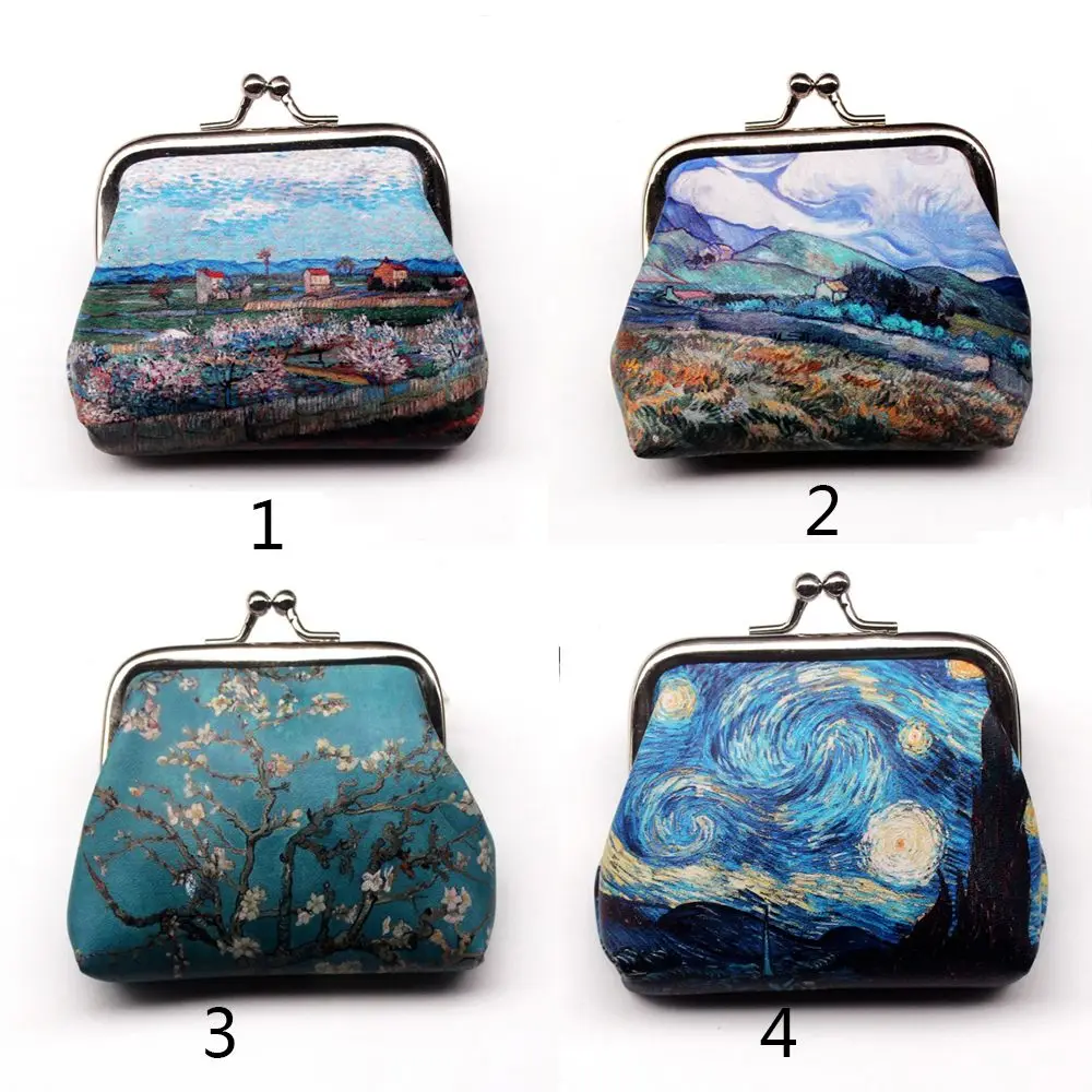 

Fashion Vintage Women Printing Coin Purses Girl Hasp Zero Wallet Ladies Clutch Change Purse PU Leather Female Mini Money Bag