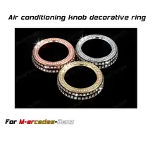 Модный цинковый сплав, украшенный стразами кондиционер воздуха украшение круг набор шнека наклейка для Merc-edes-Be-nz A B CLA GLA класс