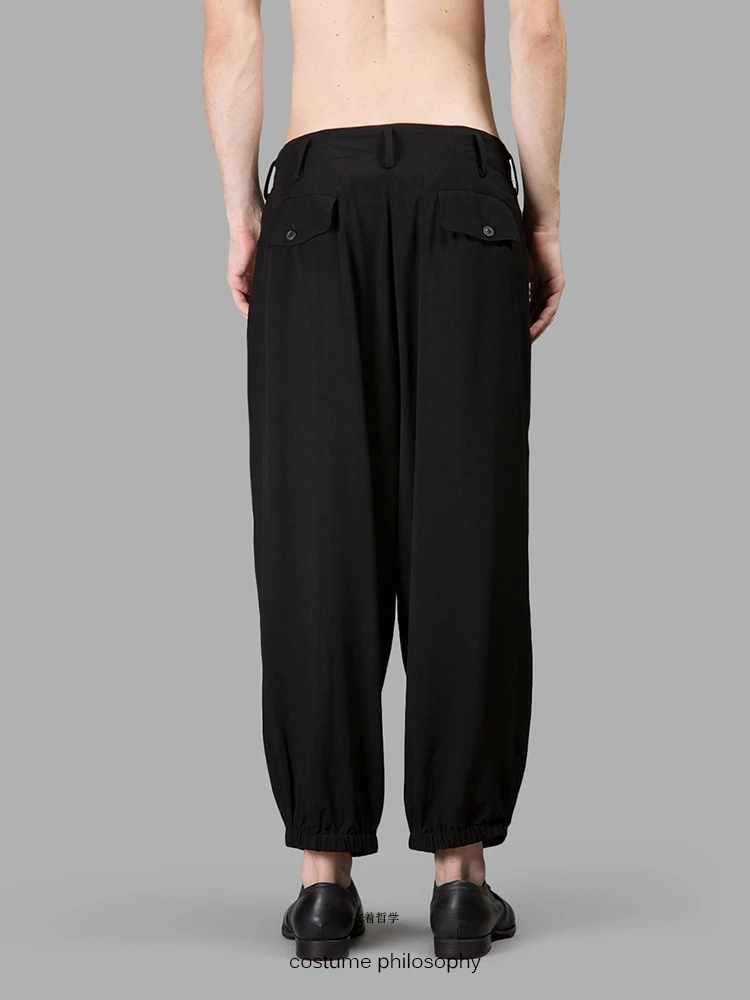 27-44 New Men's Clothing PLUS SIZE GD Casual pants Patch pocket loose wide-legged pants singer costumes