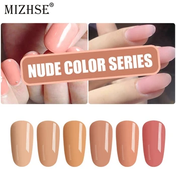 

MIZHSE 7ml Gel Nail Polish Pure Colors Nail UV LED Gel Varnishes Soak Off Nail Art Manicure Design Gel Polishes Set Lacquer