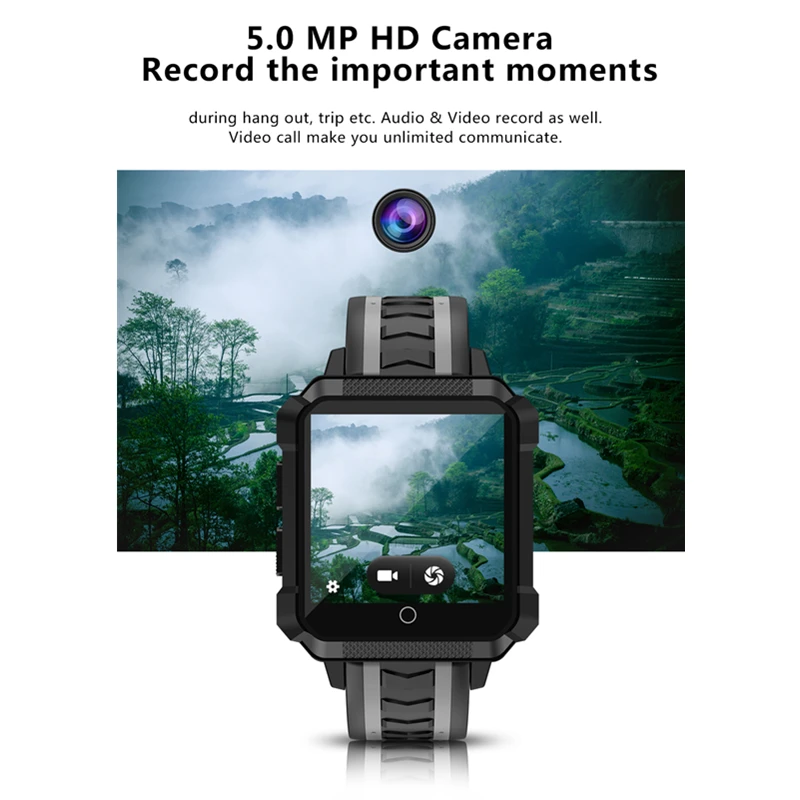 

H7 Sport Smart Watch man IP68 Waterproof GPS Android 6.0 1GB+8GB 5.0MP Camera 4G Smartwatch For huawei samsung IOS Android phone