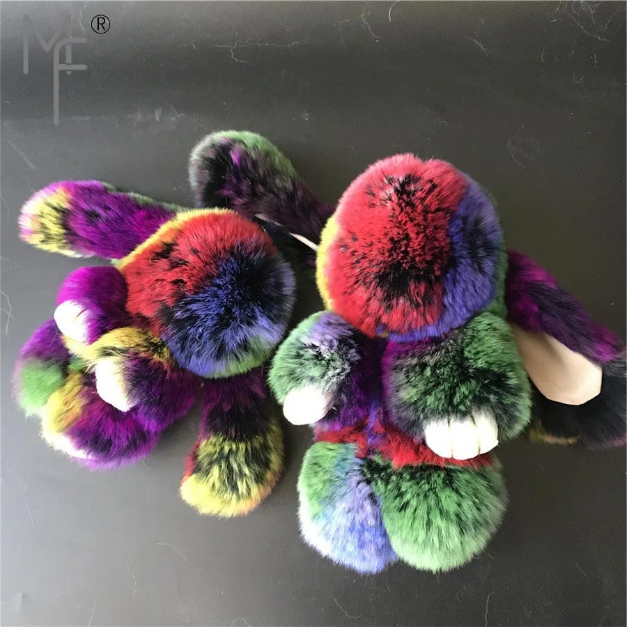

Magicfur - Real Rex Rabbit Fur Bunny Multicolor Rabbit Ball Doll Toy Keychain Handbag Keyring Car Key Ring Pendant Charm