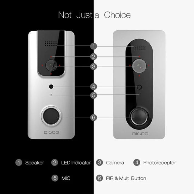 New Upgrade Digoo SB-XYA Wireless Full HD 1080P Bluetooth WIFI Video Doorbell Pro Smart Home PIR Sensor Rechargeable Doorbell