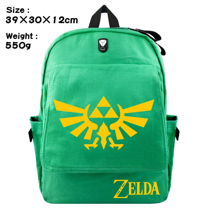 

Anime Casual Backpack The Legend of Zelda Rucksack Colorful Canvas Shoulder Bag Back to School Bookbag for Boys and Girls