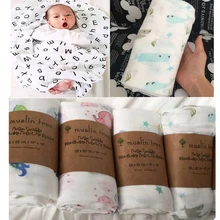 Newborn Muslin swaddle Baby Multi-use Organic Bamboo Cotton Blanket Infant Parisarc XO/Cross Wrap