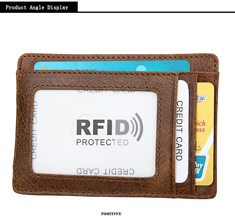Натуральная кожа Мужская мода тонкий магнитный RFID зажим для денег кошелек винтажные дорожные кошельки визитница чехол для монет Подарочный мешок