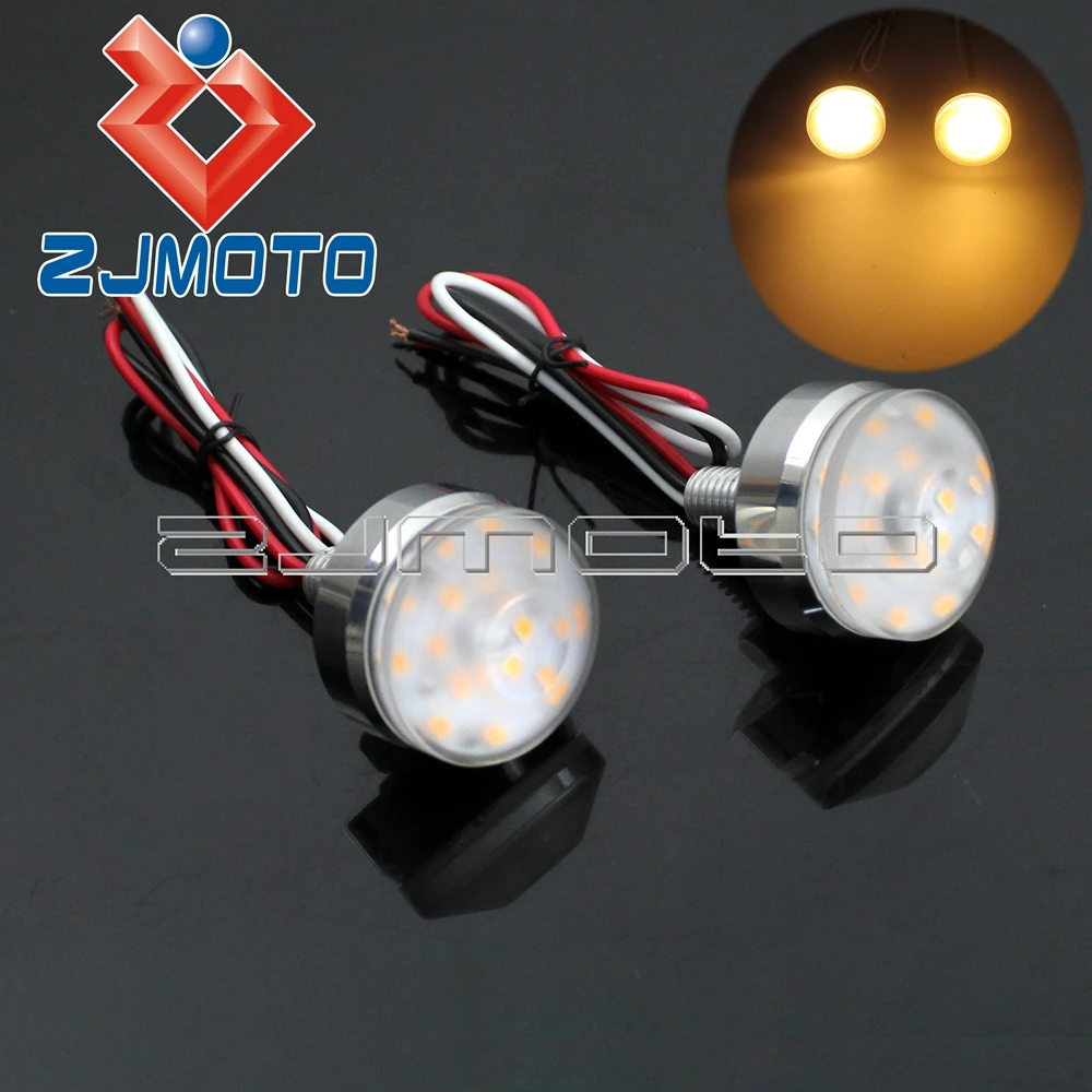 Universal Motorcycle 1" Bar End LED Indicator Turn Signal Light Turn Signalssignal lightsignal