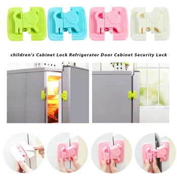 

Refrigerator Lock Baby Safety Lock Cabinet Safety Lock 4 Colors Cupboard Cabinets Home Multi-Functional Wardrobe Infant Kids