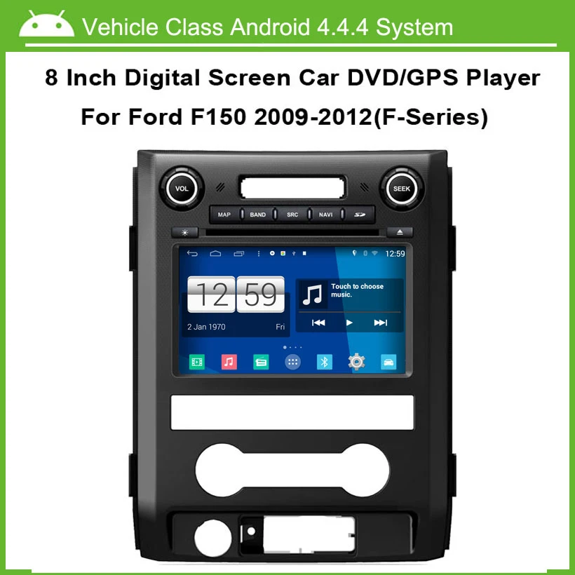 Android Car DVD Player For Ford F150 2009 2012 GPS Navigation Multi touch Capacitive screen 1024