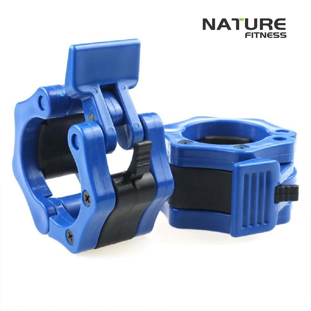 1 Pair Blue 2" Weight Lifting Barbell Collars Gym Lock Collars Fitness