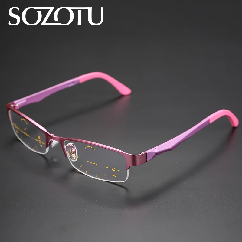

Multi-focal Progressive Reading Glasses Men Women Free Form Presbyopic Eyeglasses Unisex Eyewear +1.0+1.5+2.0+2.5+3.0+3.5 YQ100