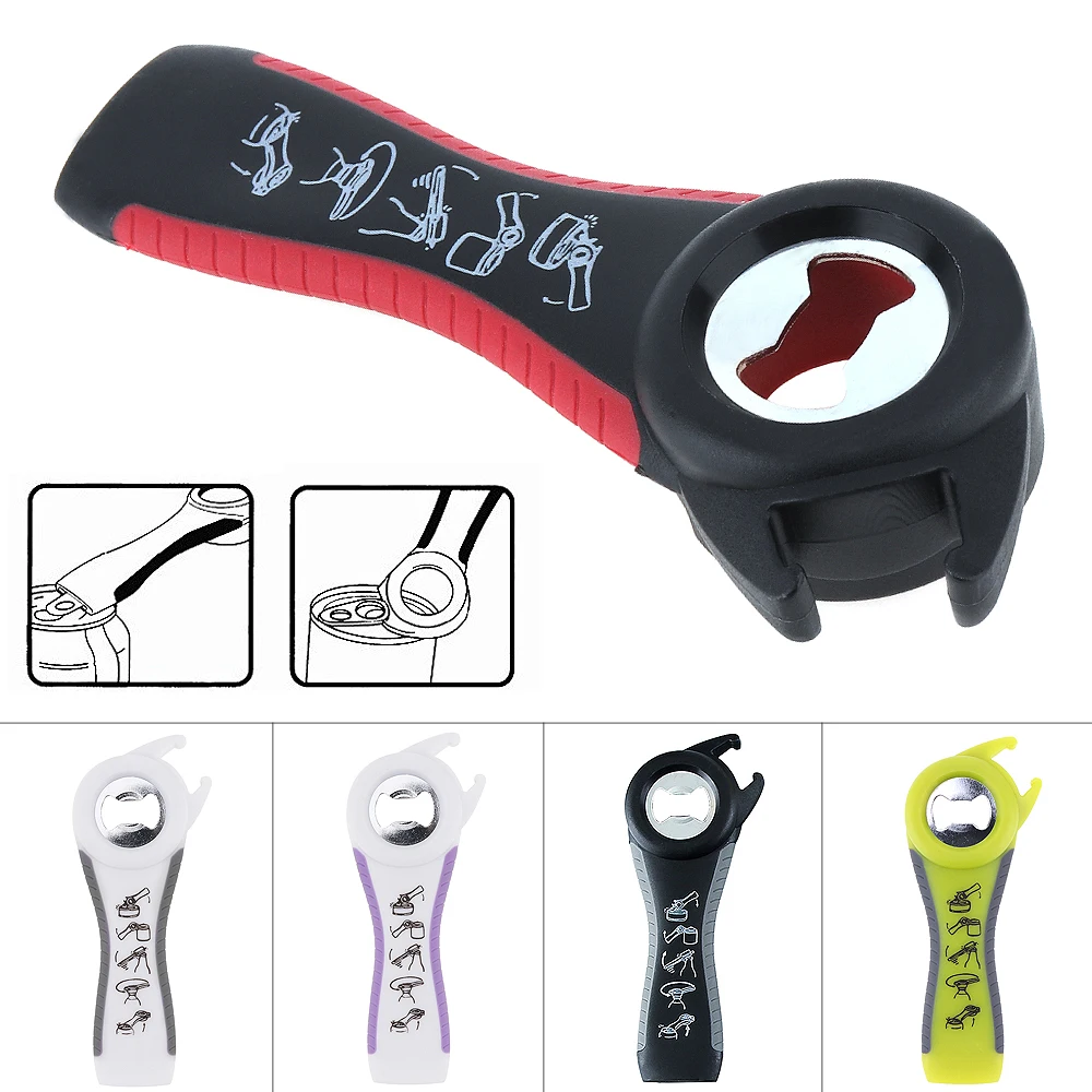New 5 in 1 Multifunction Stainless Steel Can Opener Beer Bottle Opener